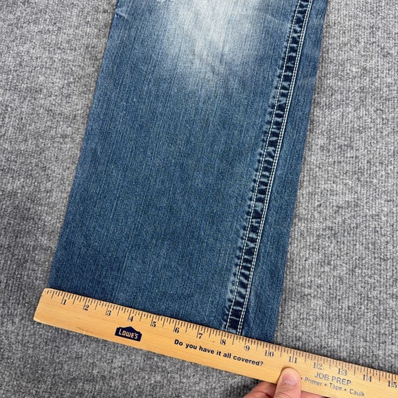 BKE Denim Jeans Mens 36R (36x31) Blue Denim Medium Wash Seth Distressed Bootleg - Picture 3 of 13